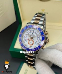 ساعت رولکس یاخ مستر اتوماتیک دو رنگ رزگلد صفحه سفید 01037 ROLEX Yacht-Master II