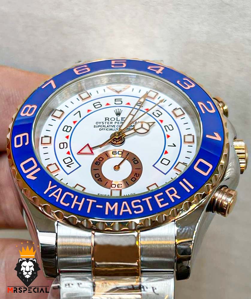 ساعت رولکس یاخ مستر اتوماتیک دو رنگ رزگلد صفحه سفید 01037 ROLEX Yacht-Master II