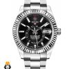ساعت رولکس مردانه مدل اسکای دالر اتوماتیک استیل صفحه مشکی 01572 Rolex Sky Dweller