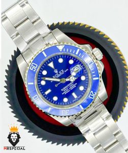ساعت مردانه رولکس ساب مارینر اتوماتیک استیل صفحه ابی زه ابی 01383 ROLEX SUBMARINER