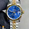 ساعت رولکس زنانه مدل دیت جاست کوارتز دورنگ طلایی صفحه ابی 01727 ROLEX DATEJUST