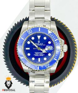 ساعت مردانه رولکس ساب مارینر اتوماتیک استیل صفحه ابی زه ابی 01383 ROLEX SUBMARINER