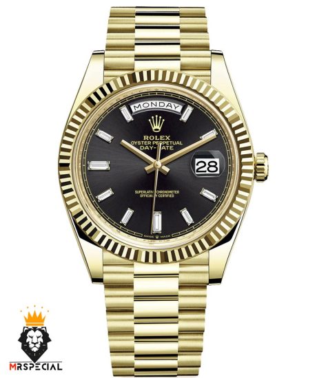 ساعت رولکس مردانه مدل دی دیت طلایی اتوماتیک صفحه مشکی 5795 ROLEX DAY DATE
