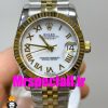 ساعت زنانه رولکس دیت جاست اتوماتیک دورنگ طلایی صفحه سفید سایز 26 020644 ROLEX DATEJUST