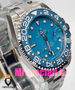 ساعت رولکس مردانه مدل جی ام تی مستر کوارتز استیل صفحه تیفانی 020838 ROLEX GMT MASTER