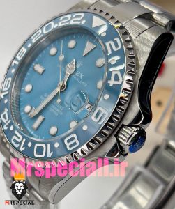 ساعت رولکس مردانه مدل جی ام تی مستر کوارتز استیل صفحه تیفانی 020838 ROLEX GMT MASTER