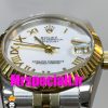 ساعت زنانه رولکس دیت جاست اتوماتیک دورنگ طلایی صفحه سفید سایز 26 020644 ROLEX DATEJUST