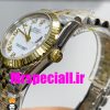 ساعت زنانه رولکس دیت جاست اتوماتیک دورنگ طلایی صفحه سفید سایز 26 020644 ROLEX DATEJUST