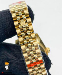 ساعت ست زنانه و مردانه رولکس دیت جاست طلایی صفحه مشکی 01483 ROLEX DATEJUST