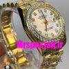 ساعت زنانه رولکس دیت جاست اتوماتیک طلایی قاب نگین سایز 31 020646 ROLEX DATEJUST Diamond