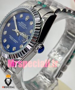 ساعت مردانه رولکس دیت جاست کوارتز استیل صفحه ابی 020835 ROLEX DATEJUST 