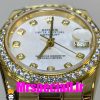 ساعت زنانه رولکس دیت جاست اتوماتیک طلایی قاب نگین سایز 31 020646 ROLEX DATEJUST Diamond