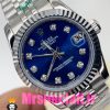 ساعت زنانه رولکس دیت جاست کوارتز استیل صفحه ابی 020834 ROLEX DATEJUST