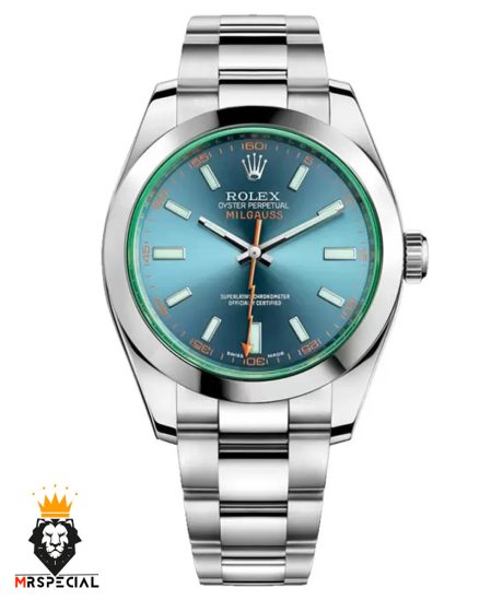 ساعت رولکس مردانه مدل میلگاس اتوماتیک استیل صفحه ابی 01355 ROLEX MILGAUSS
