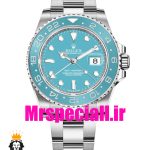 ساعت رولکس مردانه مدل جی ام تی مستر کوارتز استیل صفحه تیفانی 020838 ROLEX GMT MASTER