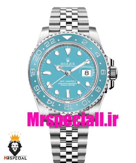 ساعت رولکس مردانه مدل جی ام تی مستر کوارتز استیل صفحه تیفانی 020839 ROLEX GMT MASTER