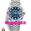 ساعت زنانه رولکس دیت جاست کوارتز استیل صفحه ابی 020834 ROLEX DATEJUST