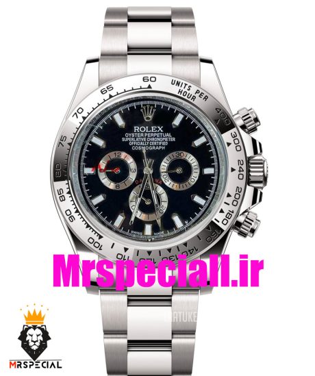 ساعت رولکس مدل دیتونا مردانه کرنوگراف استیل صفحه مشکی 020239 ROLEX DAYTONA