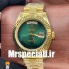ساعت مچی مردانه رولکس مدل دی دیت اتوماتیک طلایی صفحه سبز 01154 ROLEX DAY DATE