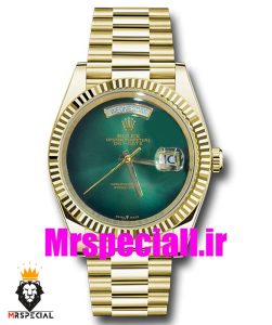 ساعت مچی مردانه رولکس مدل دی دیت اتوماتیک طلایی صفحه سبز 01154 ROLEX DAY DATE