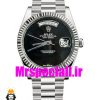 ساعت مردانه رولکس مدل دی دیت اتوماتیک استیل صفحه مشکی 0942 ROLEX DAY DATE