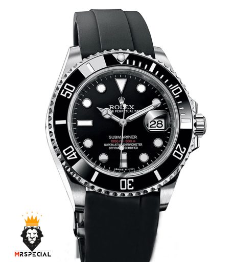 ساعت مردانه رولکس ساب مارینر اتوماتیک بند رابر مشکی قاب استیل 01560 Rolex Submariner