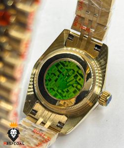 ساعت ست زنانه و مردانه رولکس دیت جاست طلایی صفحه مشکی 01483 ROLEX DATEJUST