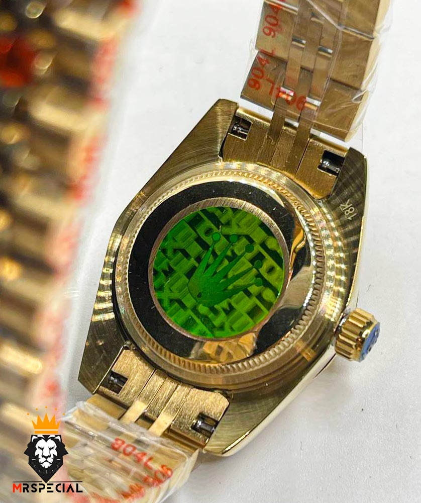 ساعت ست زنانه و مردانه رولکس دیت جاست طلایی صفحه مشکی 01483 ROLEX DATEJUST