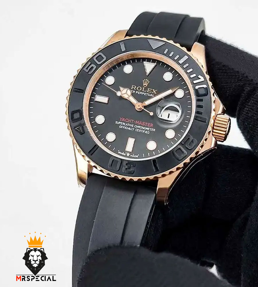 ساعت رولکس یاخ مستر اتوماتیک قاب رزگلد بند رابر 01559 ROLEX YACHT MASTER