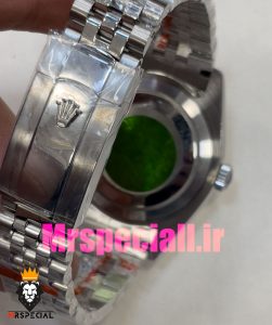 ساعت رولکس مردانه مدل دی دیت اتوماتیک استیل صفحه هفت رنگ اعداد نگین 020824 ROLEX DAYDATE 