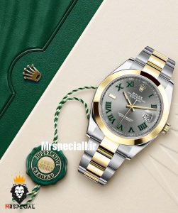 ساعت مردانه رولکس مدل ویمبلدون 01580 ROLEX DATE JUST WIMBELDON