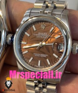 ساعت ست رولکس مردانه و زنانه مدل پرپچوال بند ژوبیل صفحه قهوه ای 020829 Rolex Oyster Perpetual 