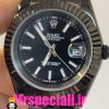 ساعت ست رولکس مردانه و زنانه مدل دیت جاست مشکی بند ژوبیل صفحه مشکی 020830 Rolex DATE JUST BLACK