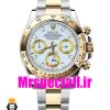 ساعت رولکس مدل دیتونا مردانه کرنوگراف دورنگ طلایی صفحه سفید 020242 ROLEX DAYTONA