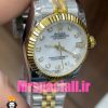 ساعت زنانه رولکس دیت جاست اتوماتیک دورنگ طلایی صفحه سفید صدف 020826 ROLEX DATEJUST