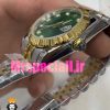 ساعت زنانه رولکس دیت جاست اتوماتیک دورنگ طلایی صفحه سبز 020827 ROLEX DATEJUST