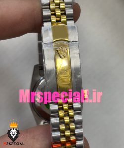 ساعت زنانه رولکس دیت جاست اتوماتیک دورنگ طلایی صفحه سبز 020827 ROLEX DATEJUST