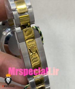 ساعت زنانه رولکس دیت جاست اتوماتیک دورنگ طلایی صفحه سبز 020828 ROLEX DATEJUST