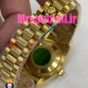 ساعت زنانه رولکس دیت جاست اتوماتیک طلایی قاب نگین صفحه صدف 020917 ROLEX DATEJUST Diamond