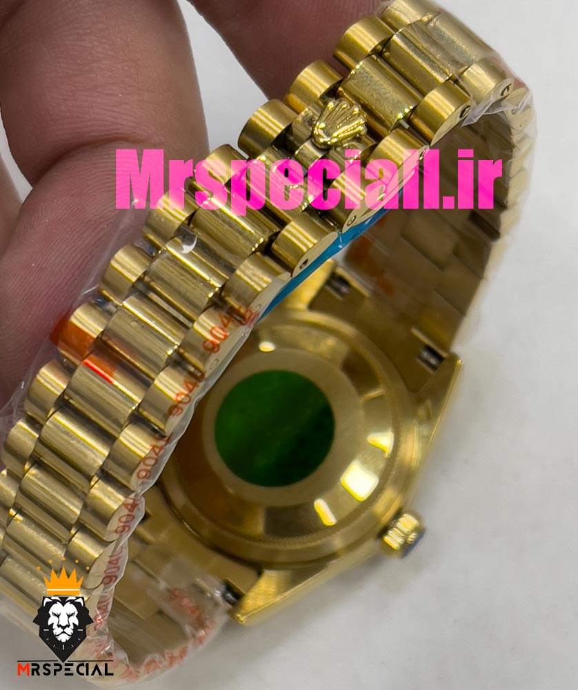 ساعت رولکس زنانه دیت جاست اتوماتیک طلایی قاب نگین سایز متوسط 020646 ROLEX DATEJUST Diamond