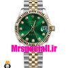 ساعت زنانه رولکس دیت جاست اتوماتیک دورنگ طلایی صفحه سبز 020827 ROLEX DATEJUST