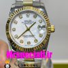 ساعت زنانه رولکس دیت جاست اتوماتیک دورنگ طلایی صفحه سفید سایز31 020642 ROLEX DATEJUST