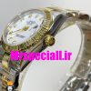 ساعت زنانه رولکس دیت جاست اتوماتیک دورنگ طلایی صفحه سفید سایز31 020642 ROLEX DATEJUST