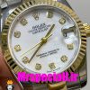ساعت زنانه رولکس دیت جاست اتوماتیک دورنگ طلایی صفحه سفید سایز31 020642 ROLEX DATEJUST