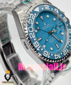 ساعت رولکس مردانه مدل جی ام تی مستر کوارتز استیل صفحه تیفانی 020839 ROLEX GMT MASTER