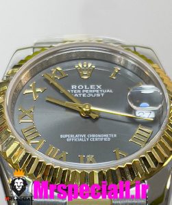 ساعت زنانه رولکس دیت جاست اتوماتیک دورنگ طلایی صفحه طوسی سایز31 020643 ROLEX DATEJUST