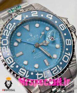 ساعت رولکس مردانه مدل جی ام تی مستر کوارتز استیل صفحه تیفانی 020839 ROLEX GMT MASTER