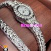 ساعت رویال کرون بند نقره ای دستبند دو دور 020993 ROYAL CROWN