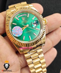 ساعت رولکس مردانه مدل دی دیت طلایی اتوماتیک صفحه سبز 021242 ROLEX DAY DATE