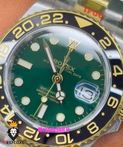 ساعت مردانه رولکس جی ام تی مستر اتوماتیک دو رنگ طلایی صفحه سبز 021244 ROLEX GMT MASTER 